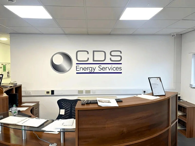 Wall graphic for CDS Energy Services, Hull.